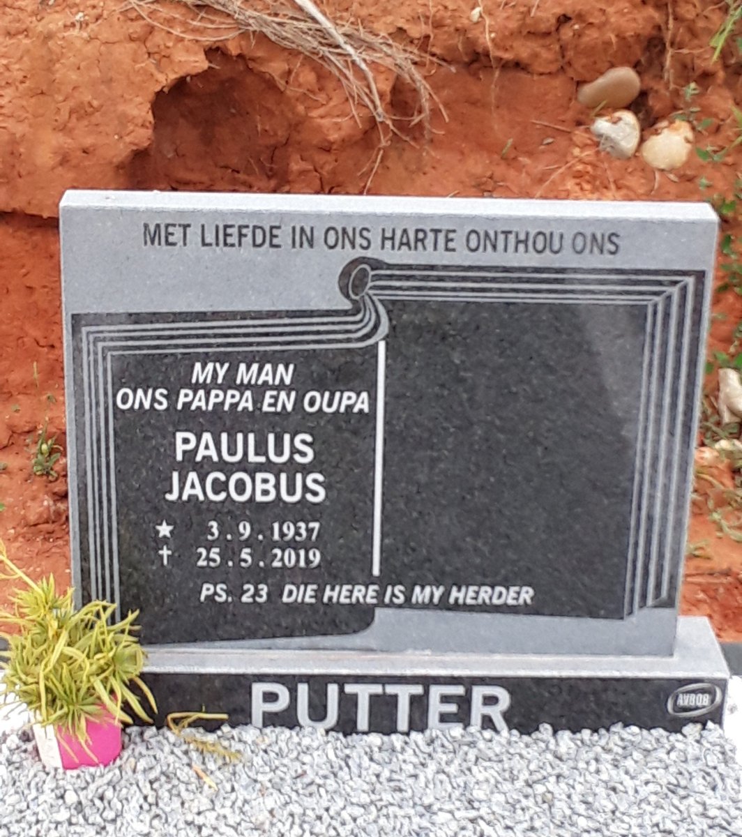 PUTTER Paulus Jacobus 1937-2019