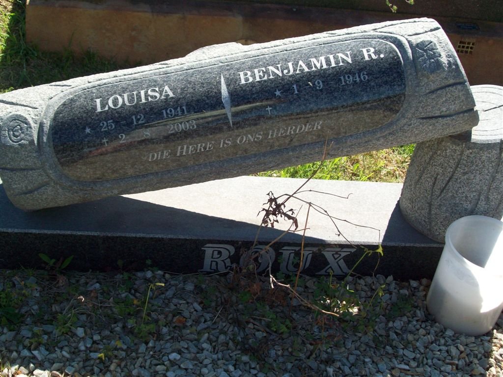 ROUX Benjamin R. 1946- &amp; Louisa 1941-2003