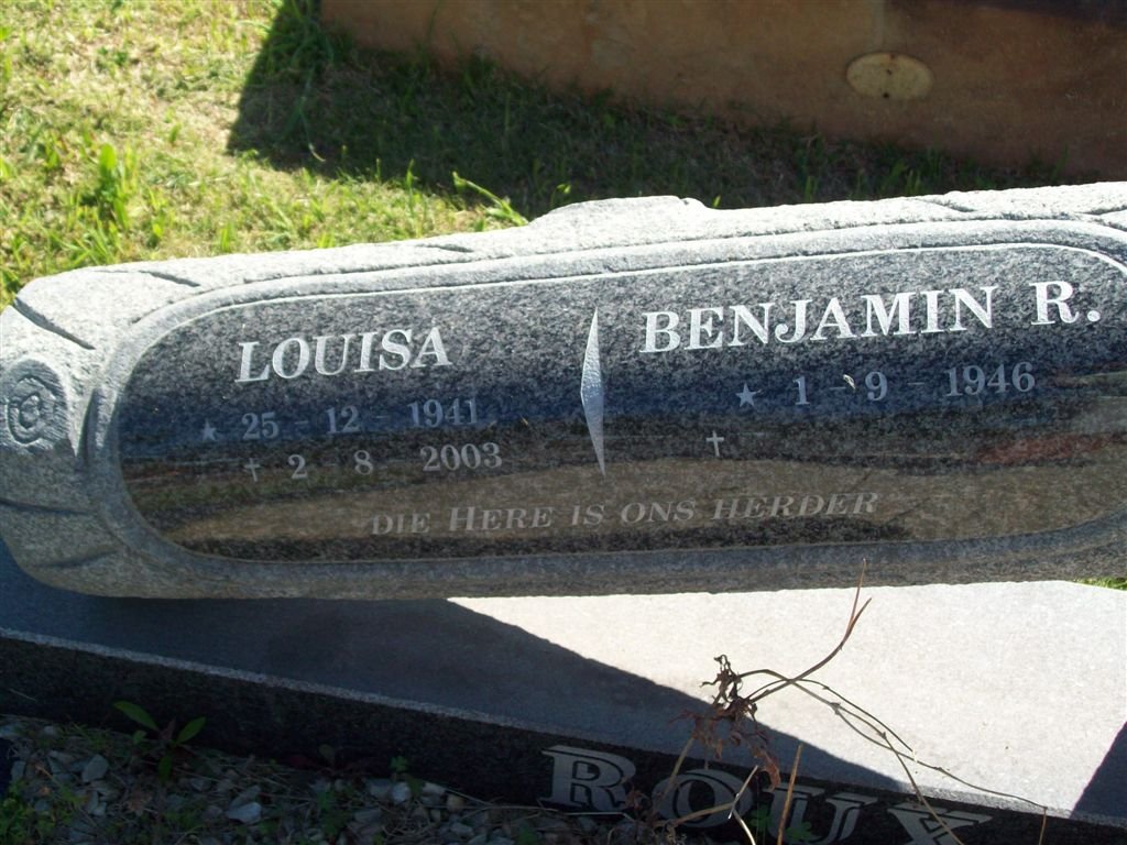 ROUX Benjamin R. 1946- &amp; Louisa 1941-2003