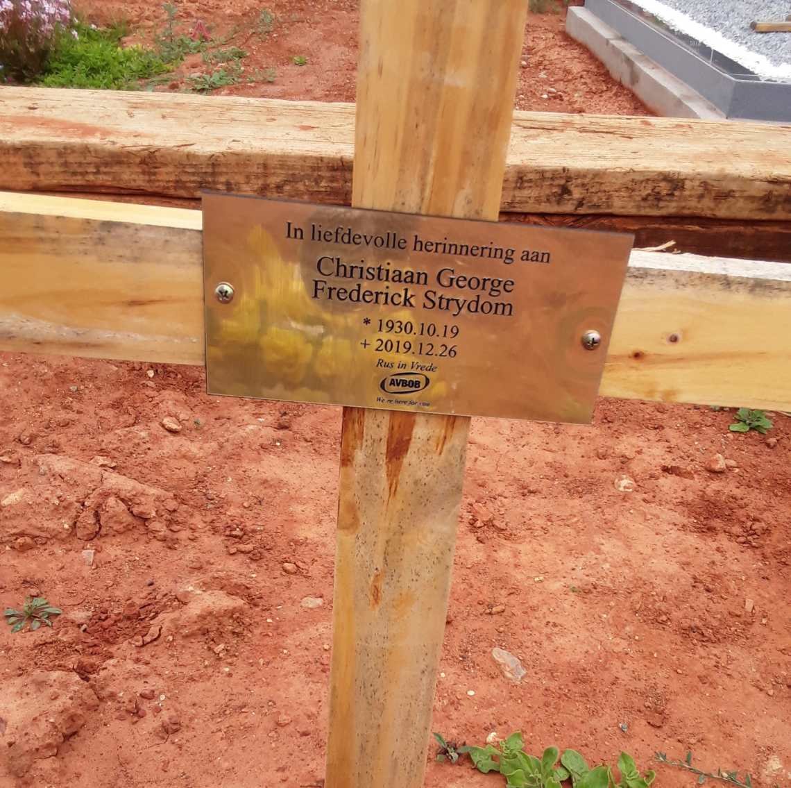 STRYDOM Christiaan George Frederick 1930-2019