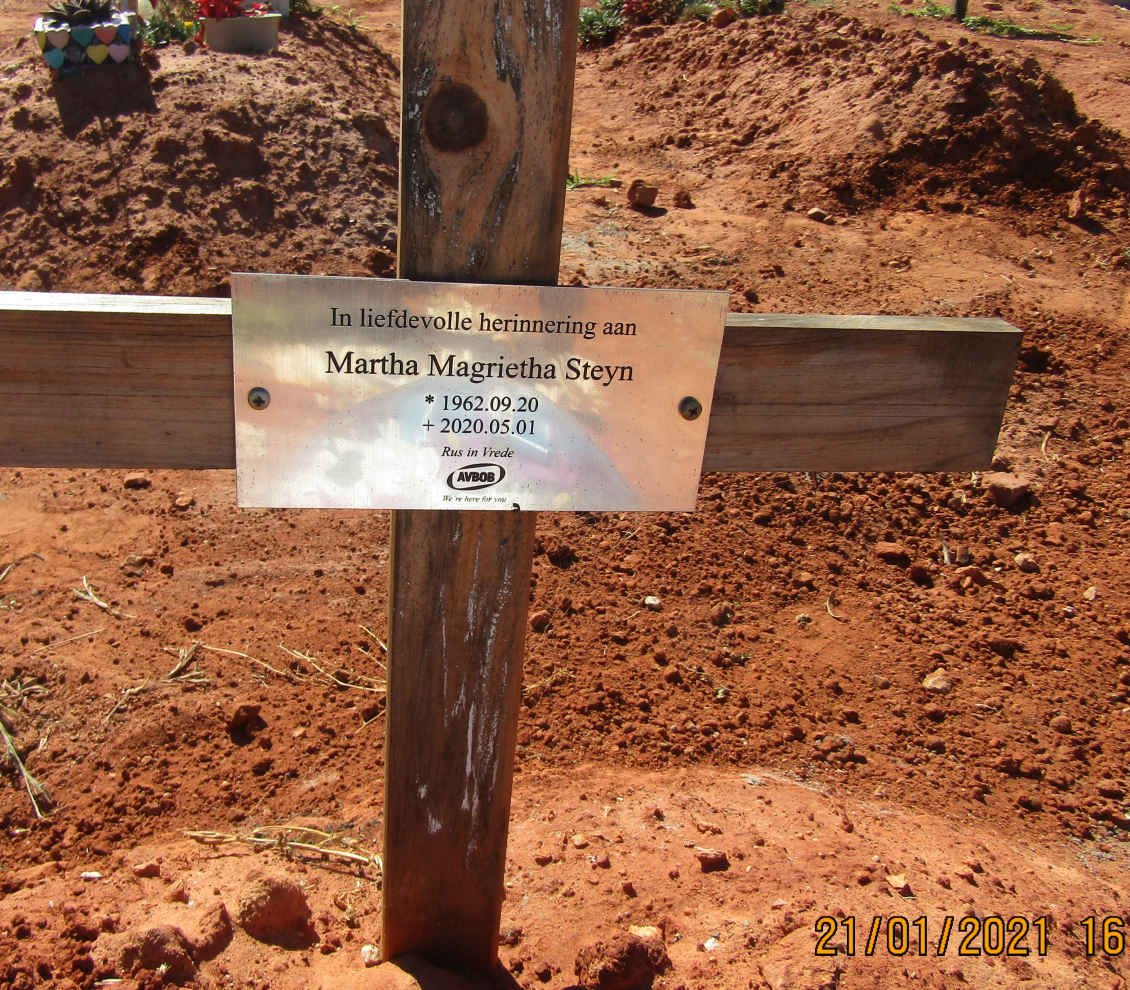 STEYN Martha Magrietha 1962-2020