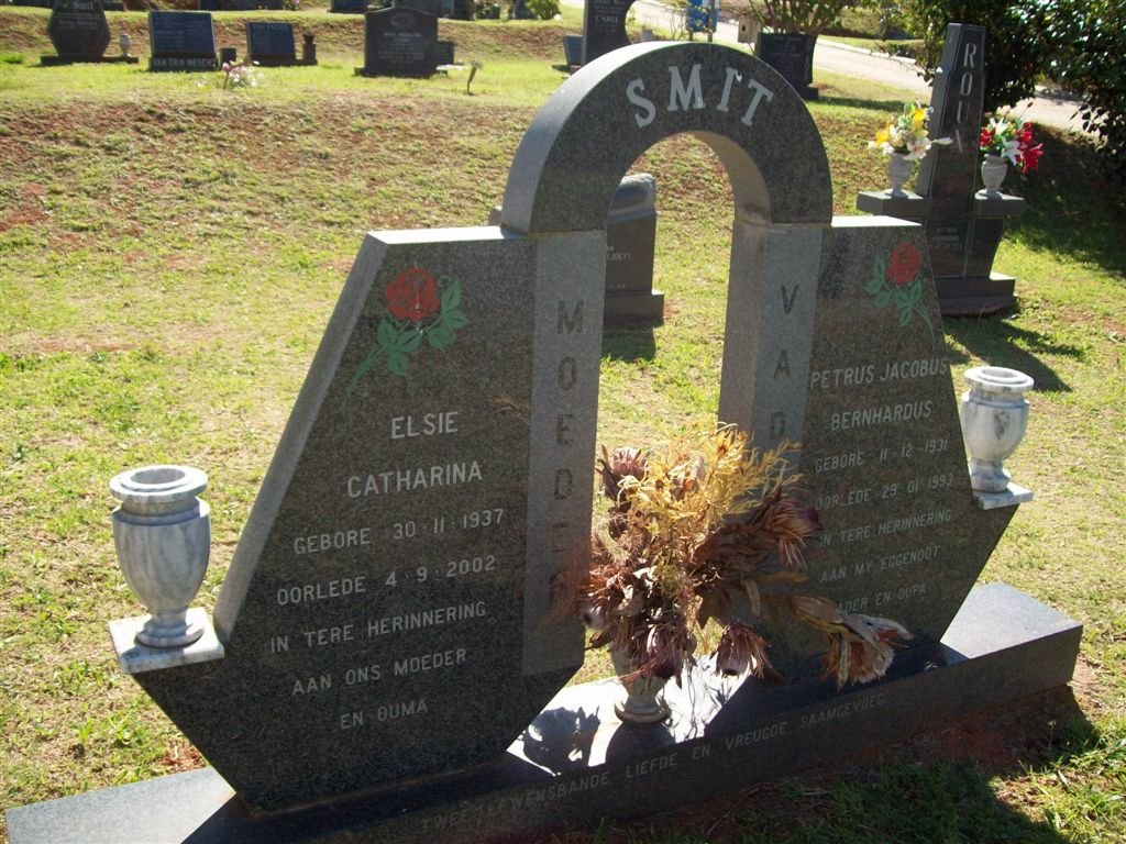 SMIT Petrus Jacobus Bernhardus 1931-1993 &amp; Elsie Catharina 1937-2002