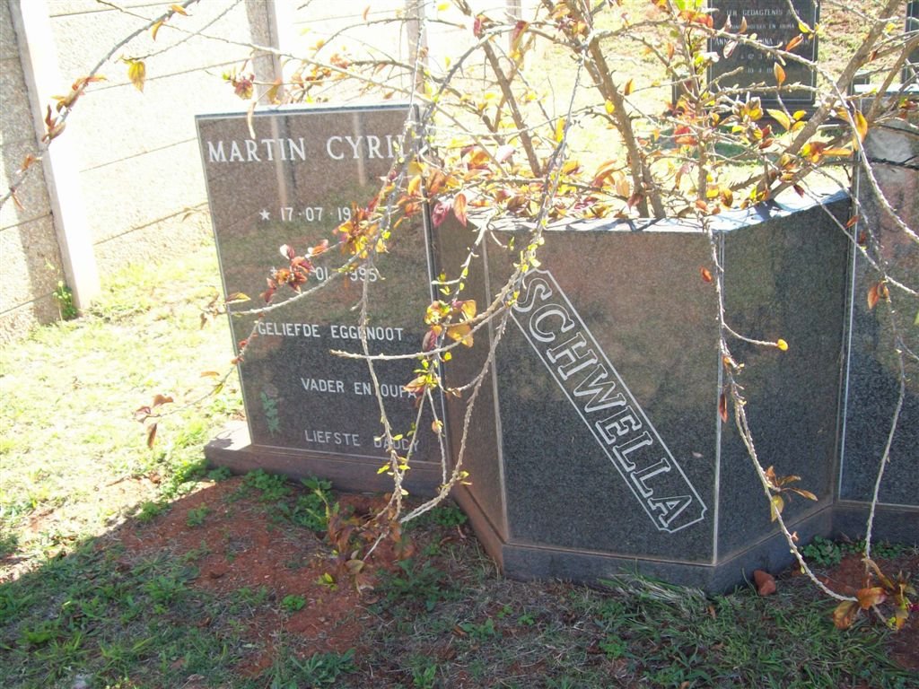 SCHWELLA Martin Cyril 1924-1995