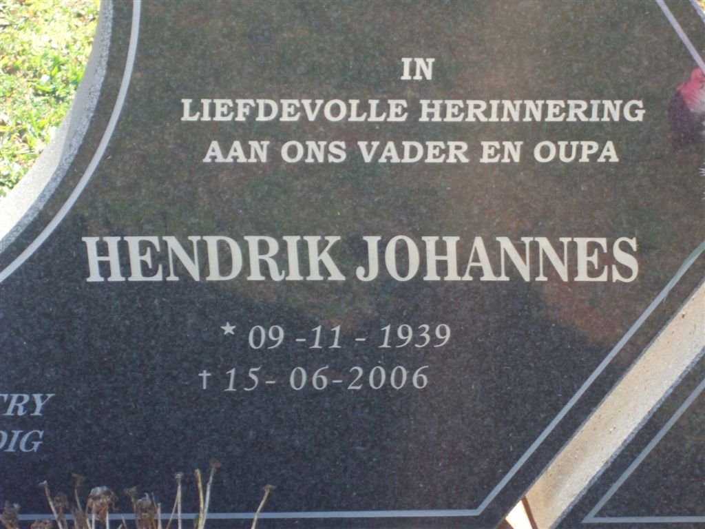 SENEKAL Hendrik Johannes 1939-2006 &amp; Silvera 1933-1999