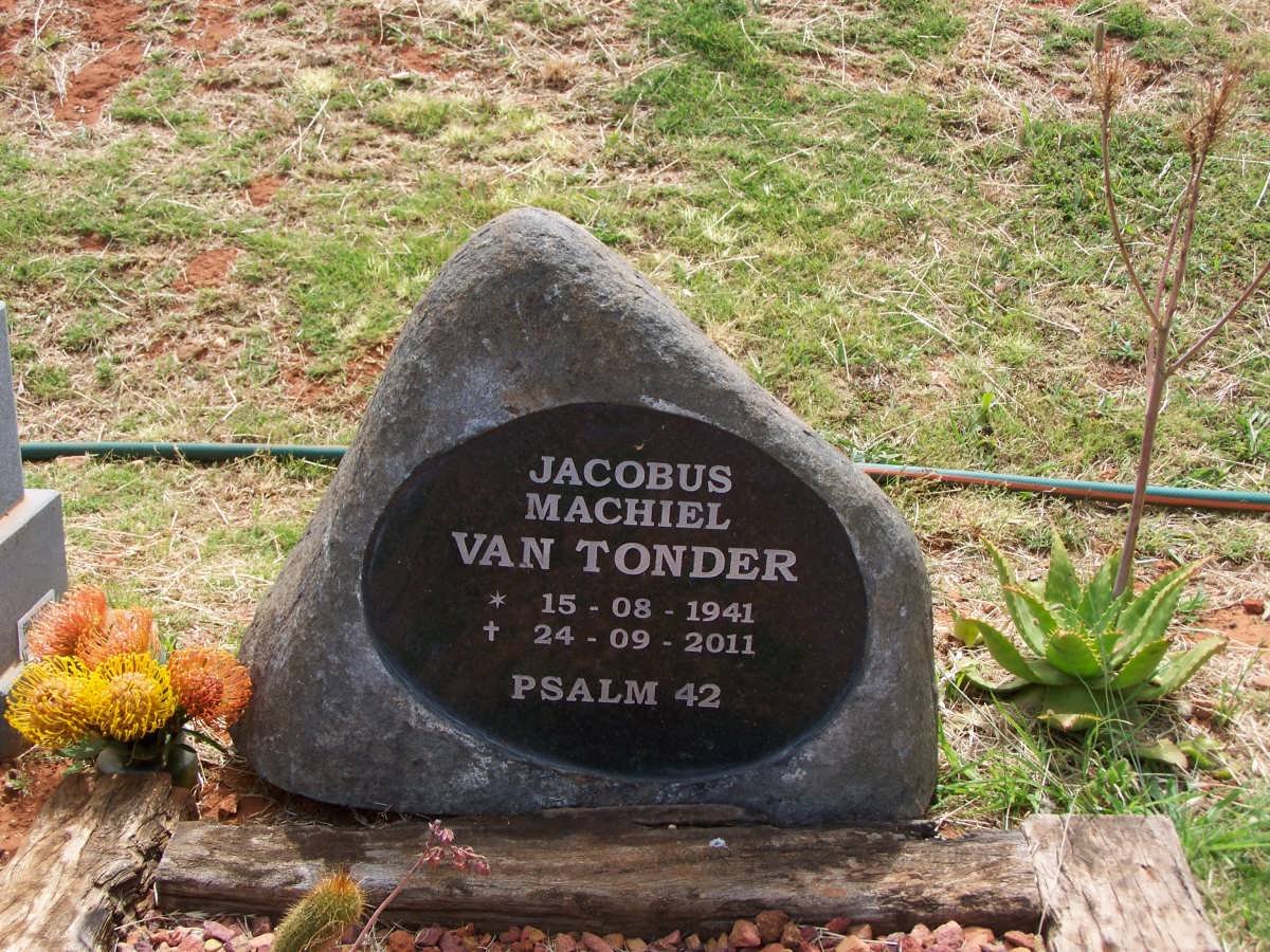 TONDER Jacobus Machiel, van 1941-2011