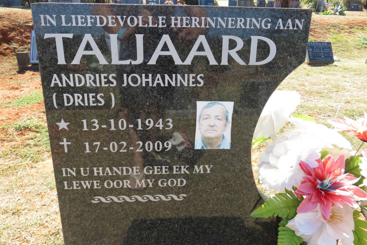 TALJAARD Andries Johannes 1943-2009