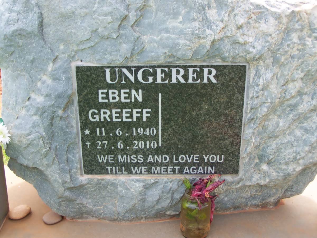 UNGERER Eben Greeff 1940-2010