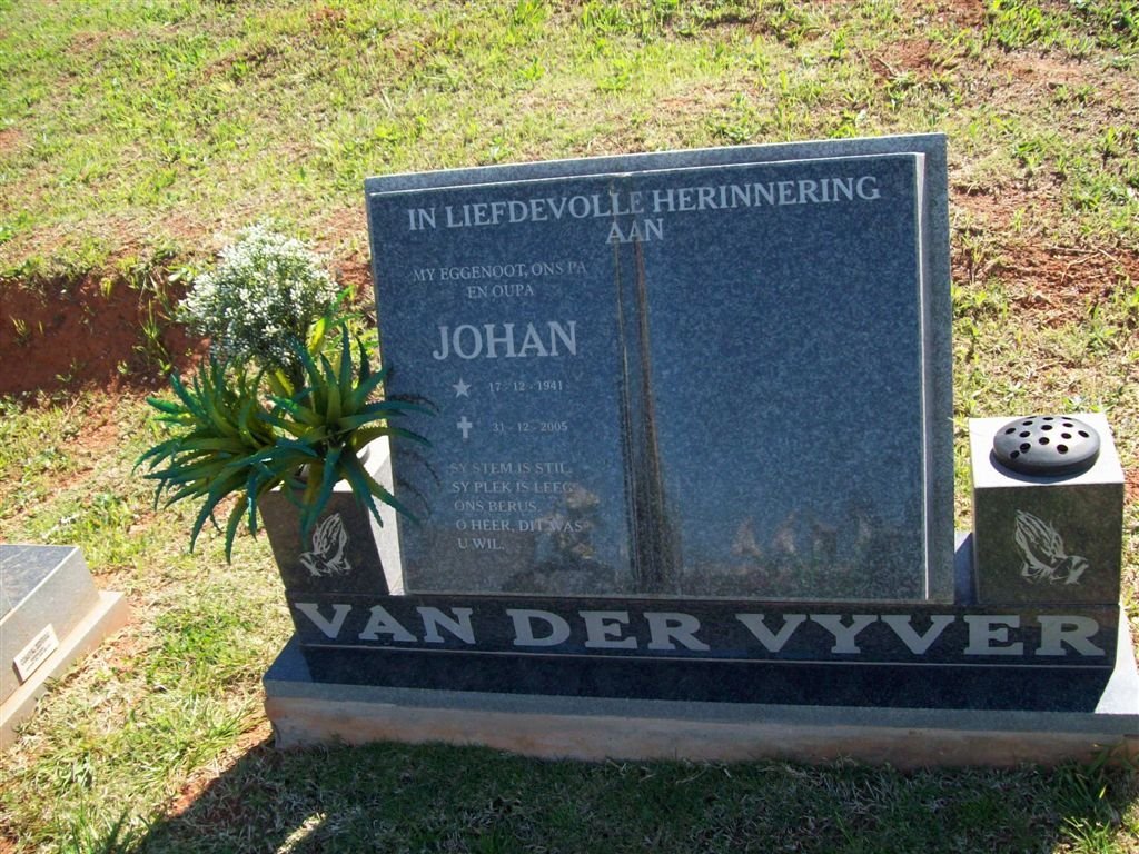 VYVER Johan, van der 1941-2005