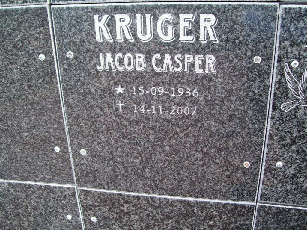 KRUGER Jacob Casper 1936-2007