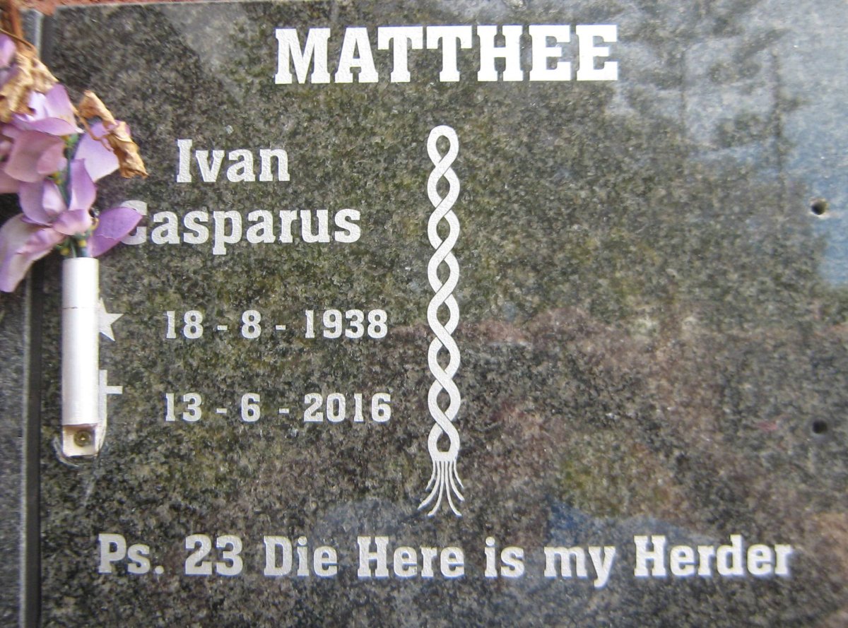 MATTHEE Ivan Casparus 1938-2016