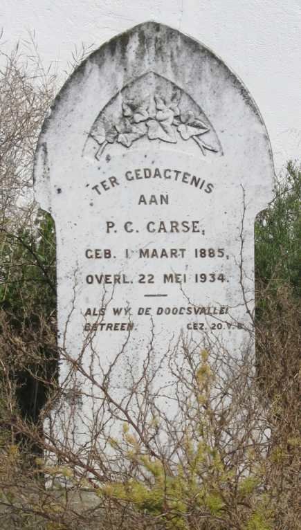 CARSE P.C. 1885-1934