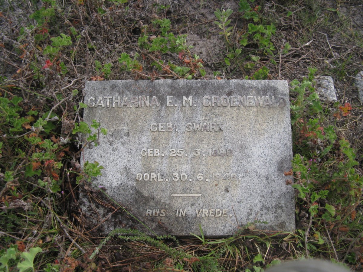 GROENEWALD Catherina E.M. nee SWART 1880-1946