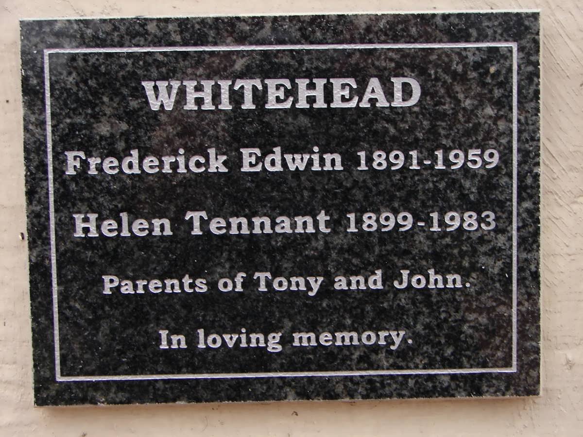 WHITEHEAD Frederick Edwin 1891-1959 &amp; Helen Tennant 1899-1983
