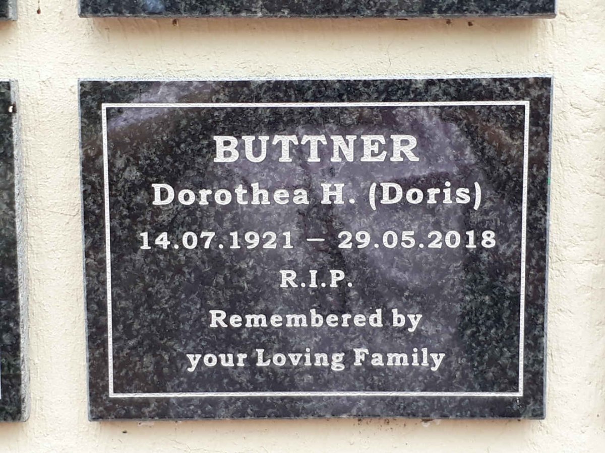 BUTTNER Dorothea H. 1921-2018