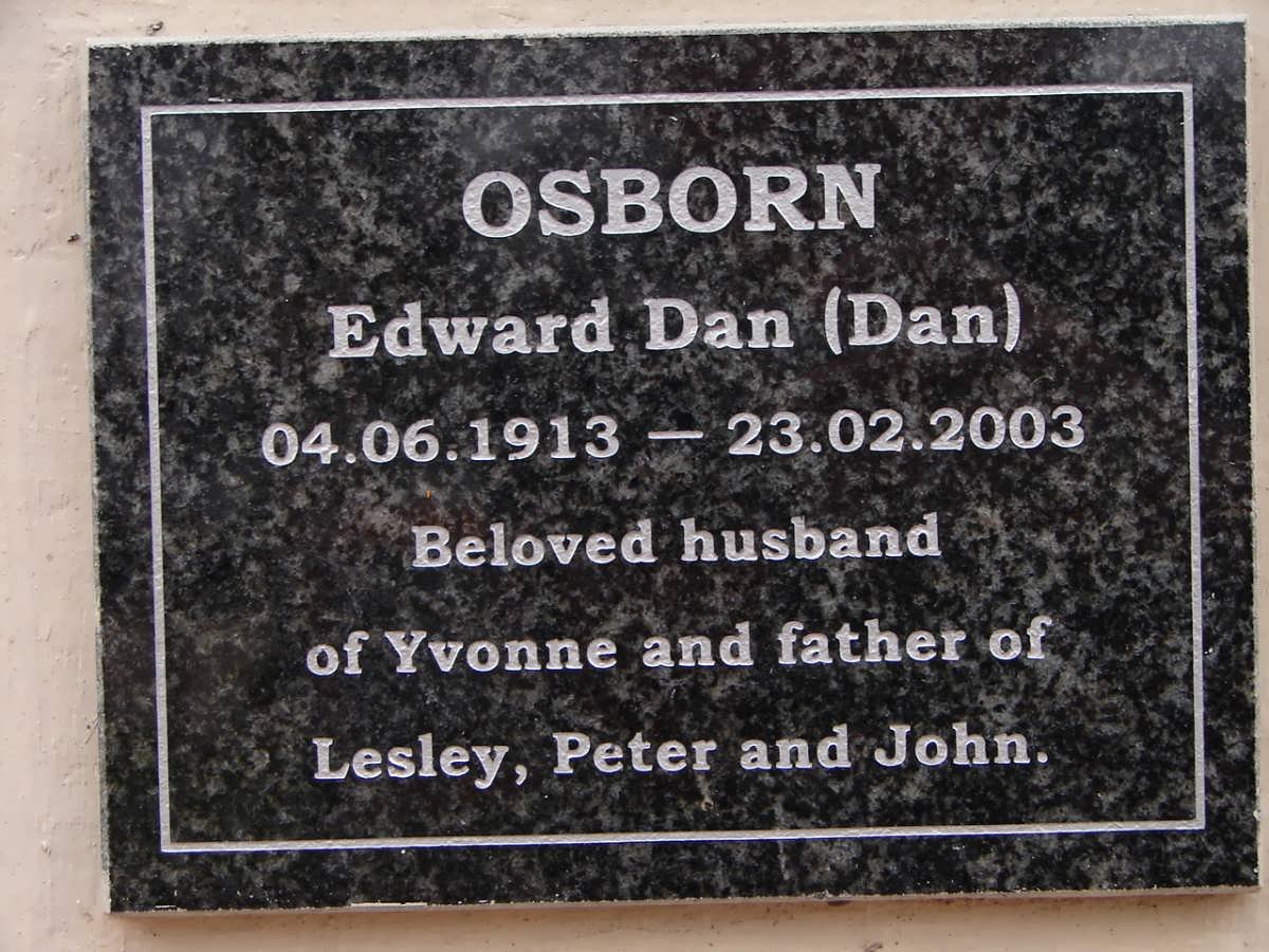 OSBORN Edward Dan 1913-2003
