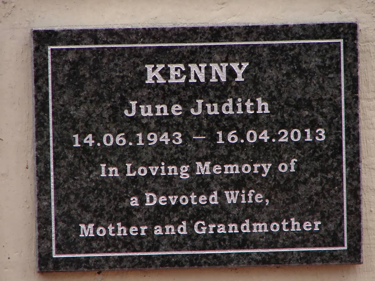 KENNY June Judith 1943-2013