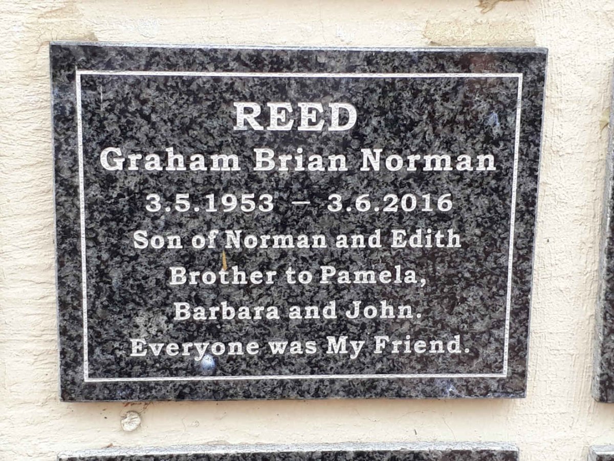 REED Graham Brian Norman 1953-2016