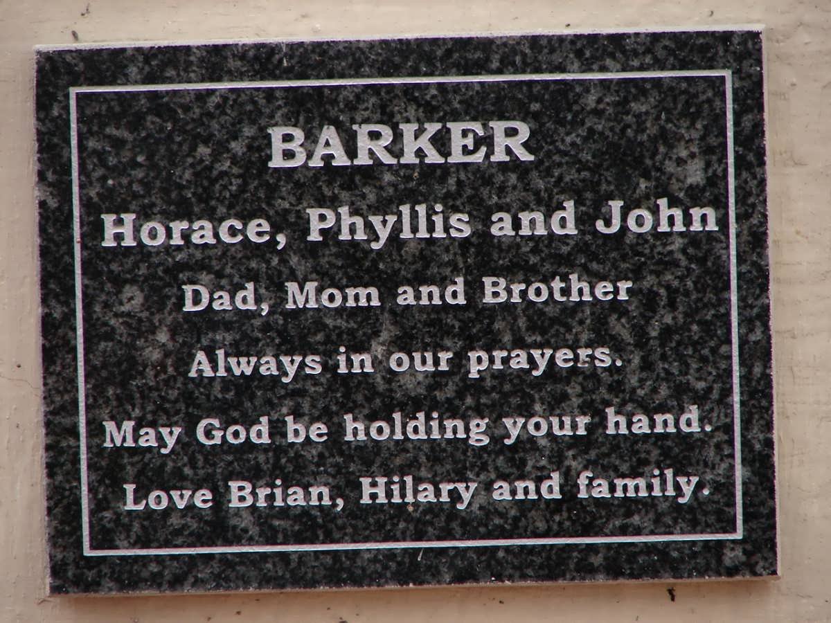 BARKER Horace :: BARKER Phyllis :: BARKER John