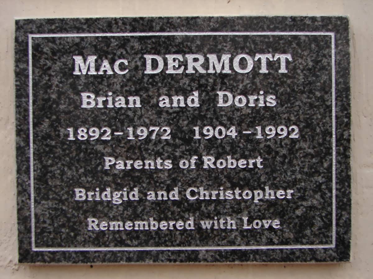 MacDERMOTT Brian 1892-1972 &amp; Doris 1904-1992