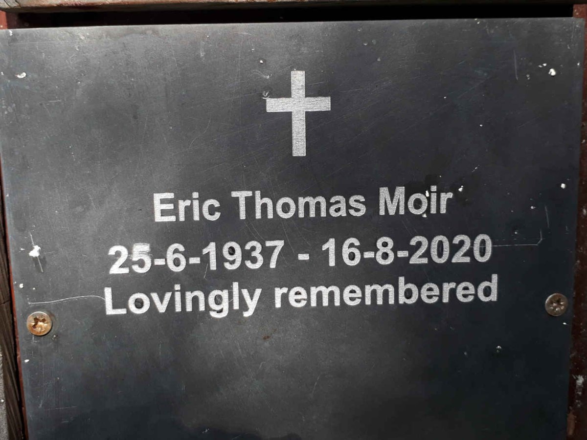 MOIR Eric Thomas 1937-2020