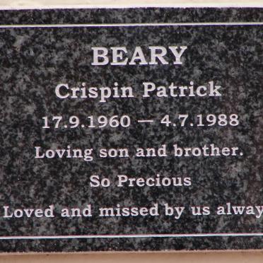 BEARY Crispin Patrick 1960-1988