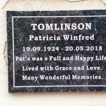 TOMLINSON Patricia Winfred 1924-2018