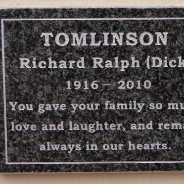 TOMLINSON Richard Ralph 1916-2010