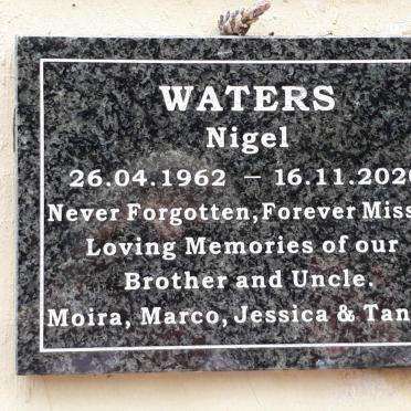 WATERS Nigel 1962-2020