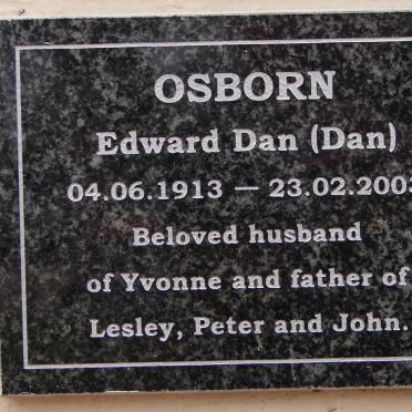OSBORN Edward Dan 1913-2003
