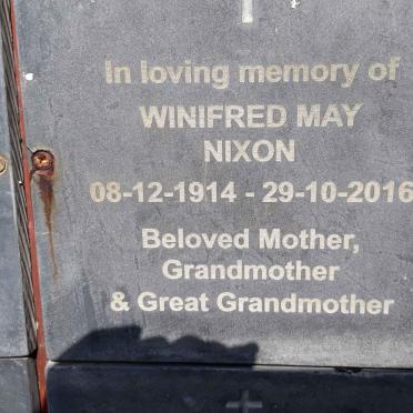 NIXON Winifred May 1914-2016