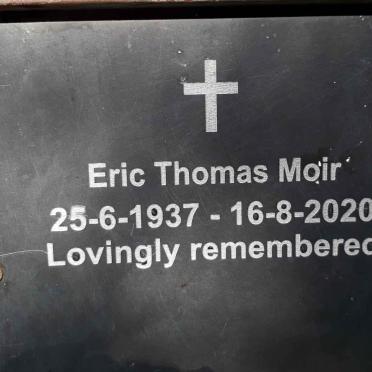 MOIR Eric Thomas 1937-2020