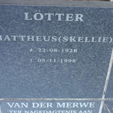 LOTTER Mattheus 1928-1998