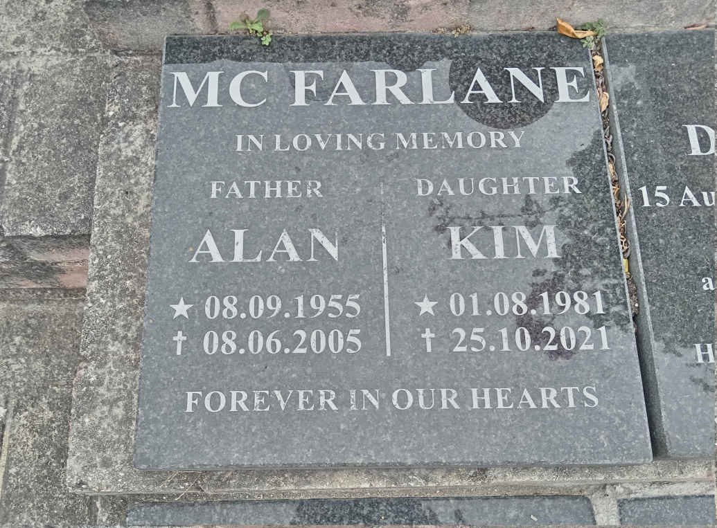MCFARLANE Alan 1955-2005 :: MCFARLANE Kim 1981-2021 