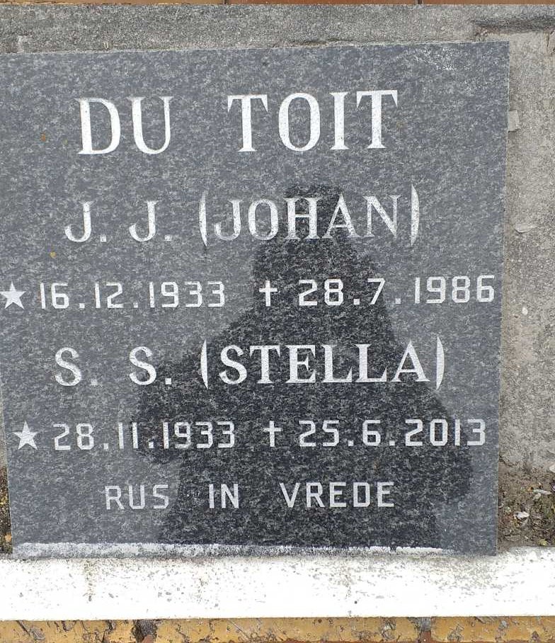 TOIT J.J., du 1933-1986 &amp; S.S. 1933-2013