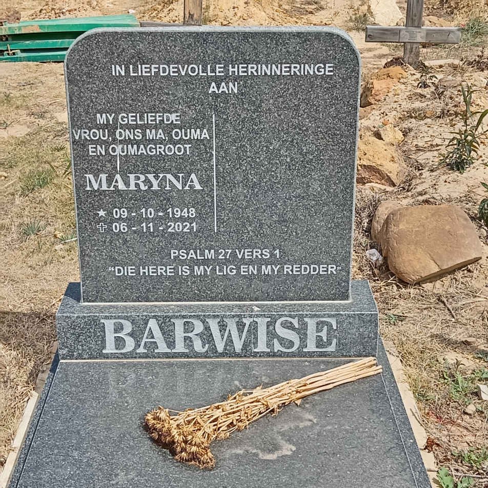 BARWISE Maryna 1948-2021