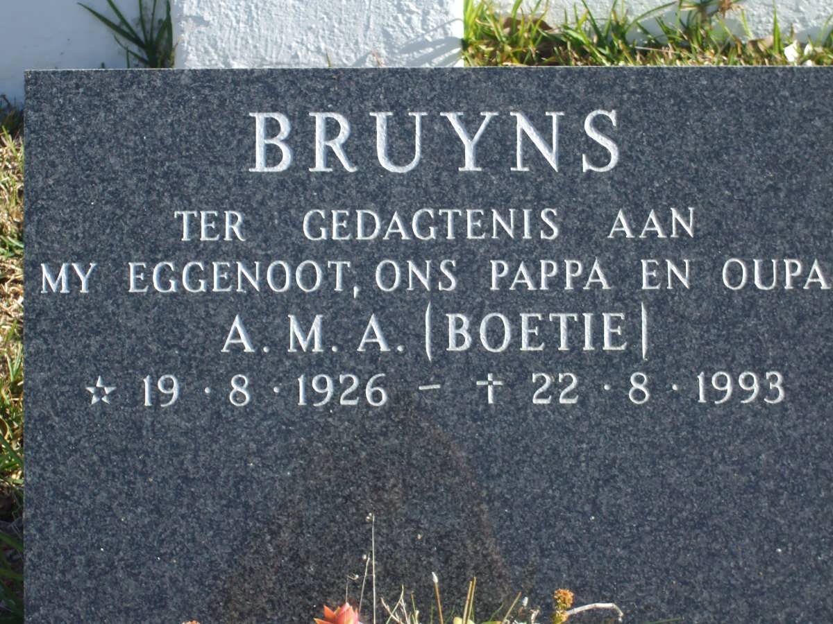 BRUYNS A.M.A. 1926-1993