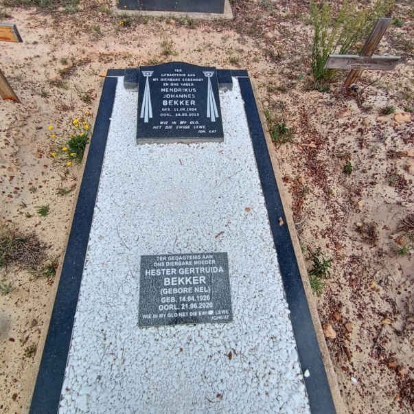 BEKKER Hendrikus Johannes 1924-2013 & Hester Gertruida NEL 1926-2020