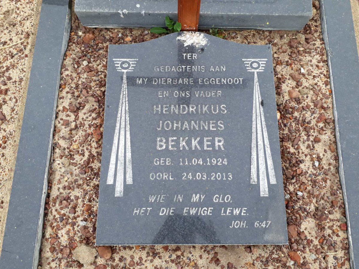 BEKKER Hendrikus Johannes 1924-2013