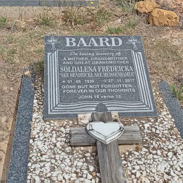 BAARD Soldalena Fredeicka voorheen HENDRICKS nee MEISSENHAMER 1930-2017