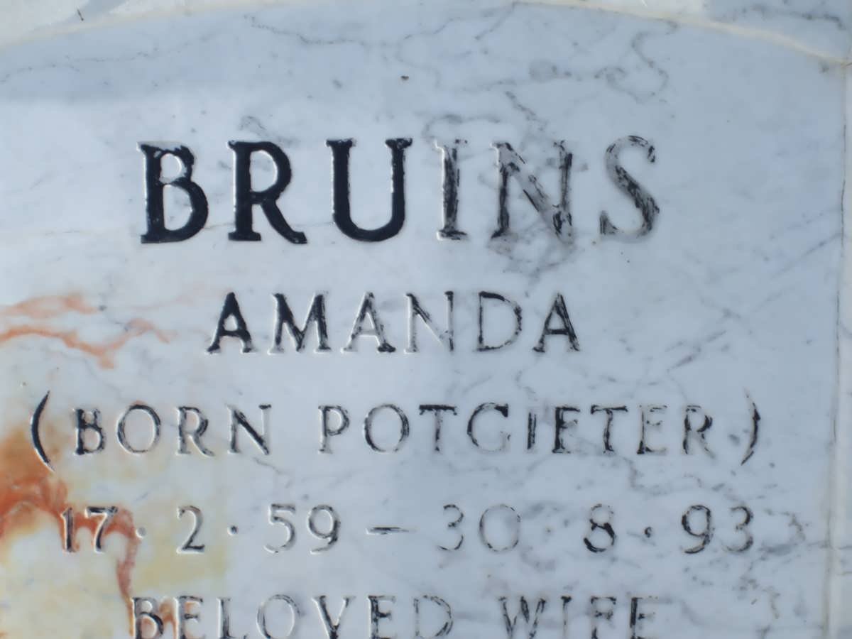 BRUINS Amanda nee POTGIETER 1959-1993