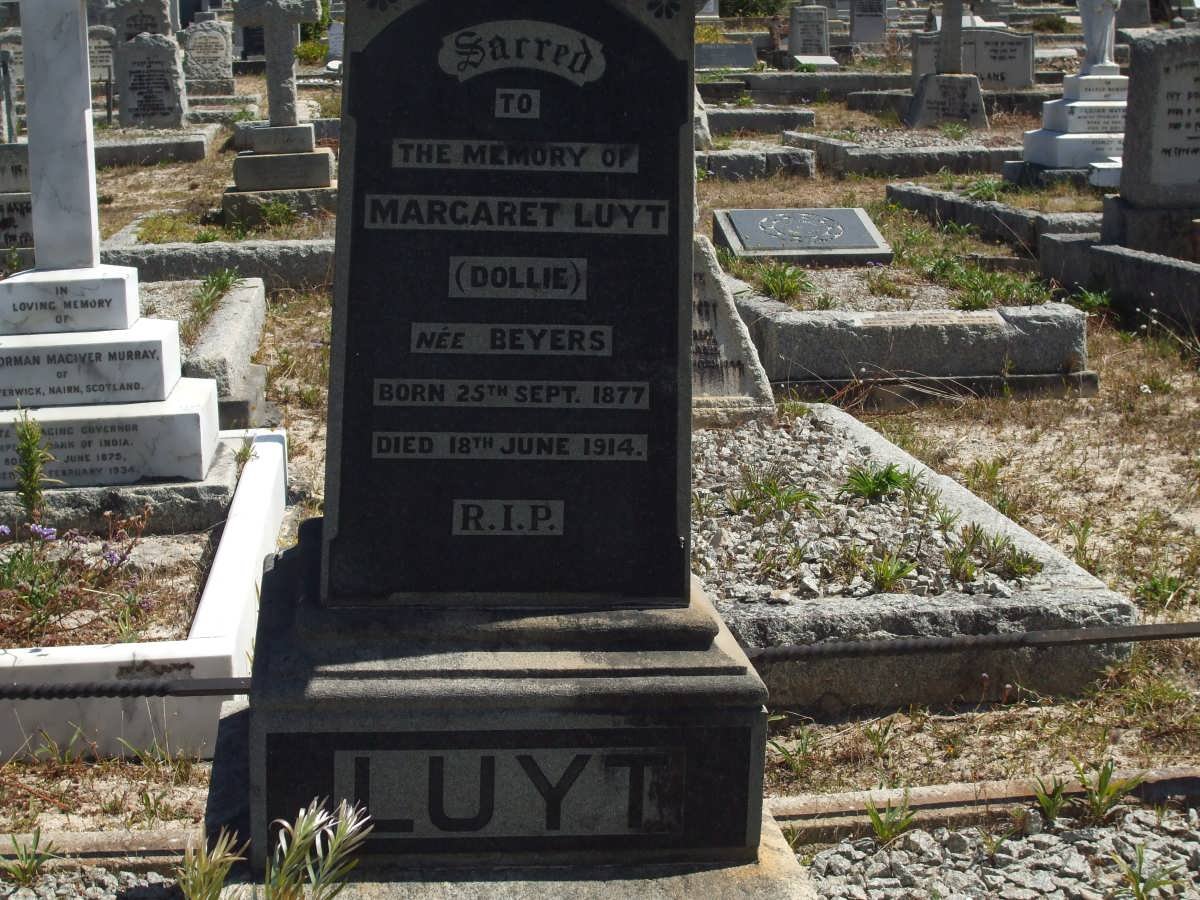 LUYT Margaret nee BEYERS 1877-1914