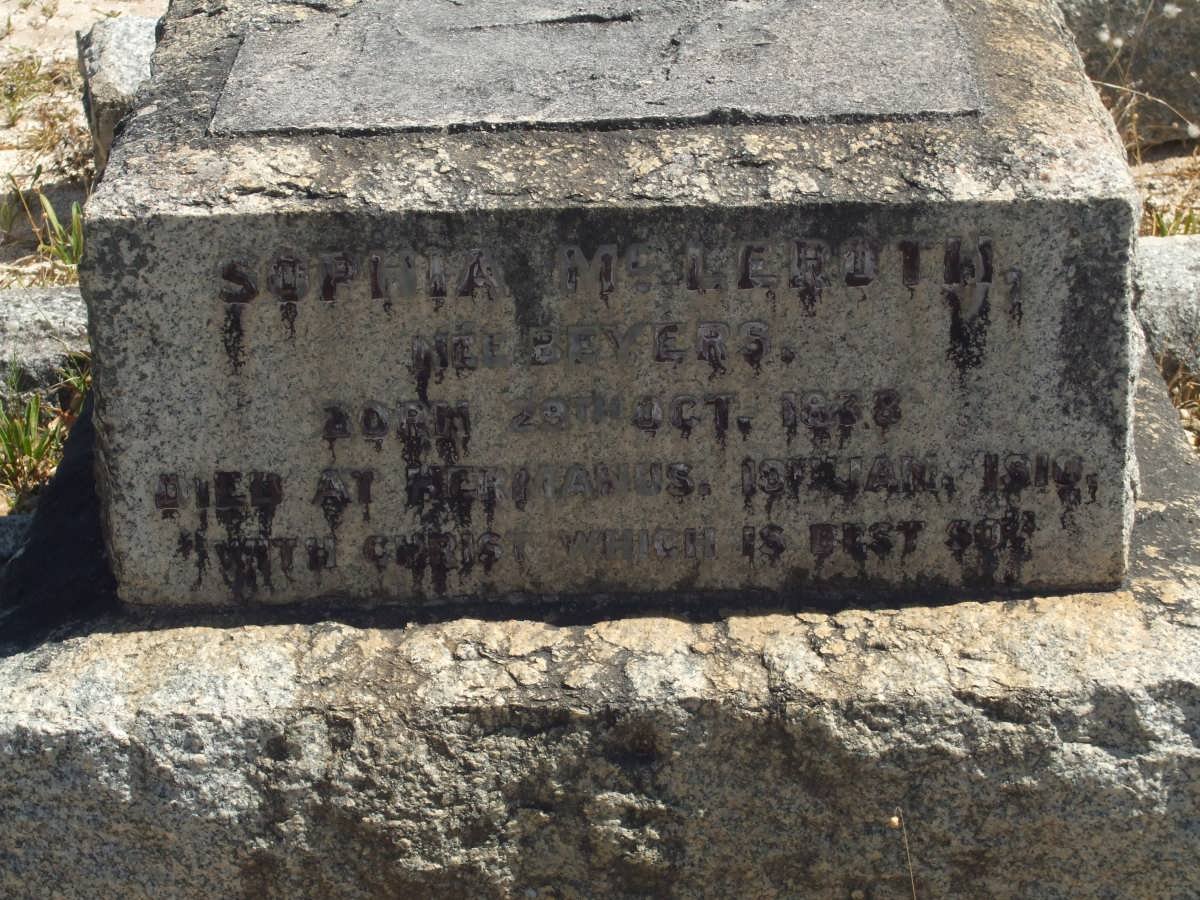? Sophia ? nee BEYERS -1916