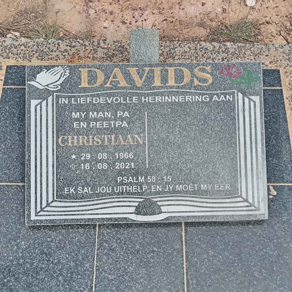 DAVIDS Christiaan 1966-2021