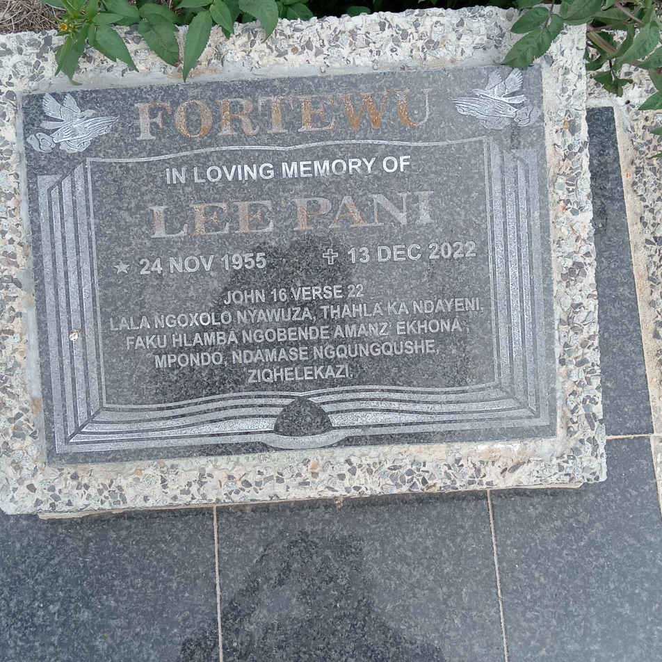 FORTEWU Lee Pani 1955-2022