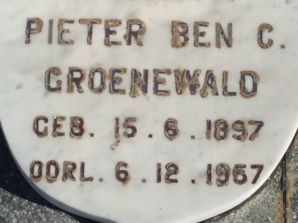 GROENEWALD Pieter Ben C. 1897-1957