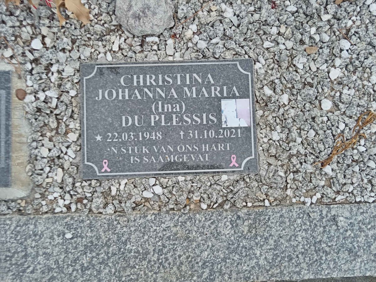 PLESSIS Christina Johanna Maria, du 1948-2021