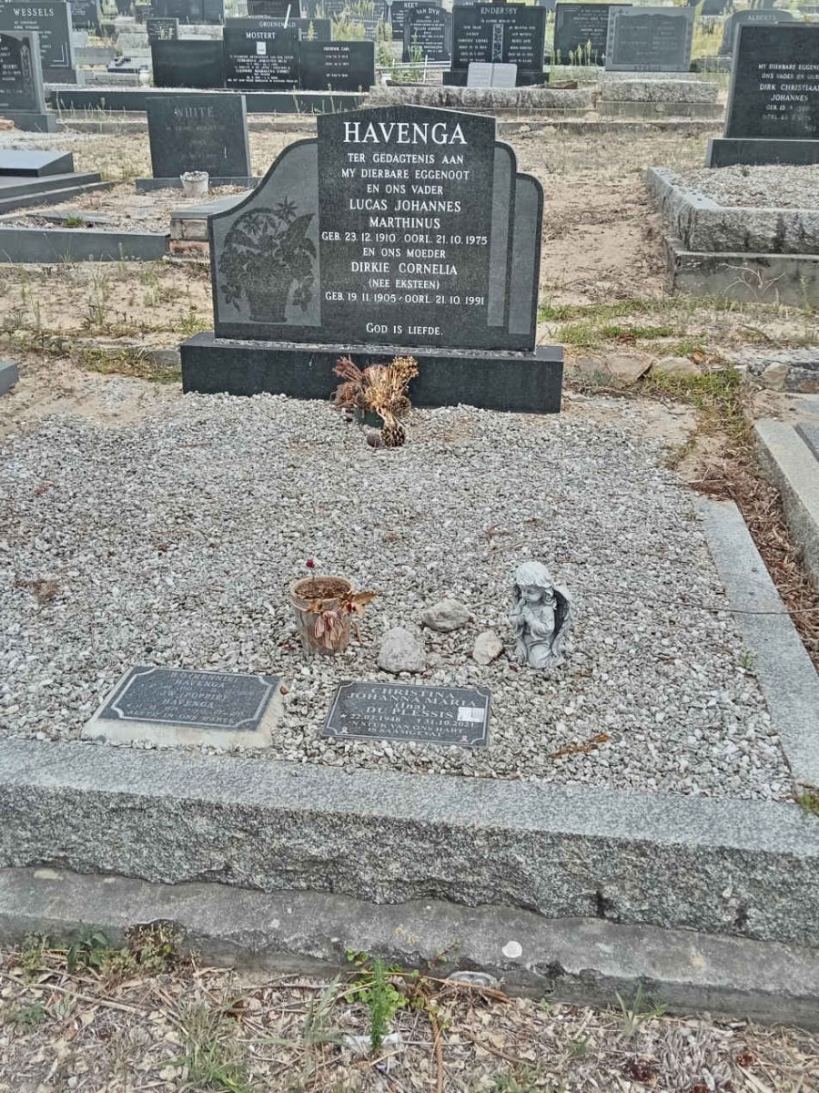 HAVENGA Lucas Johannes Marthinus 1910-1975 & Dirkie Cornelia EKSTEEN 1905-1991 :: HAVENGA H.O. 1941-2020 & J.W. 194?-2019
