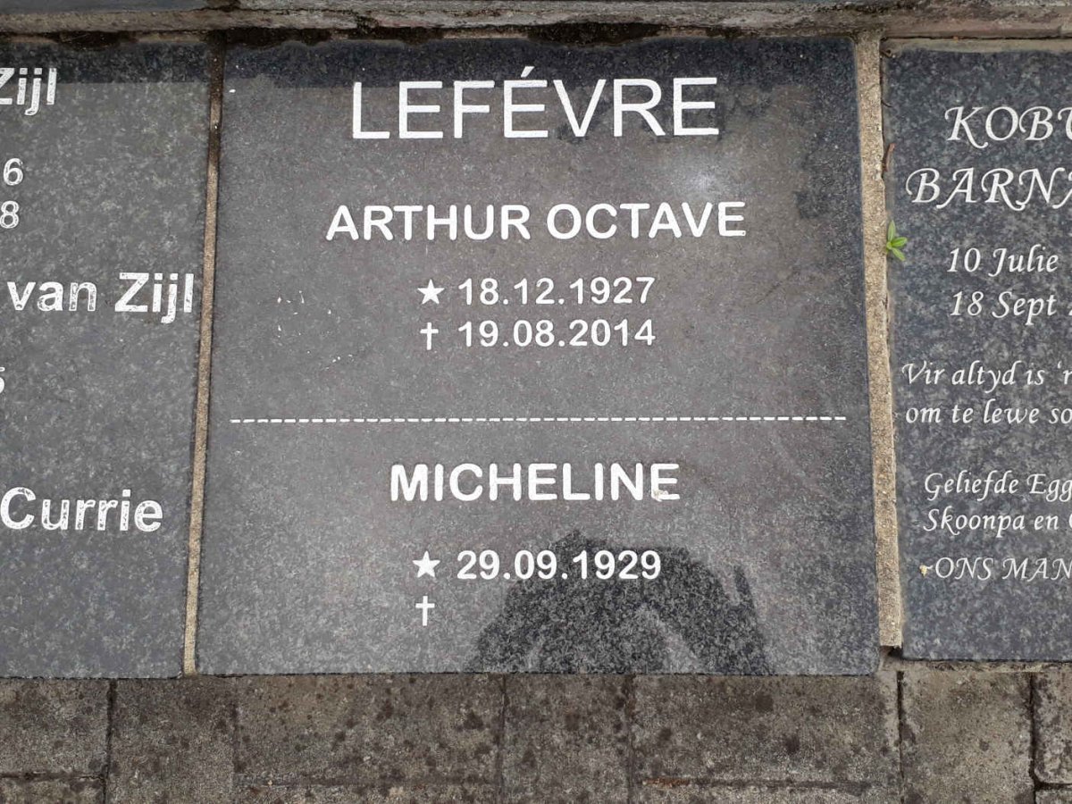LEFEVRE Arthur Octave 1927-2014 &amp; Micheline 1929-