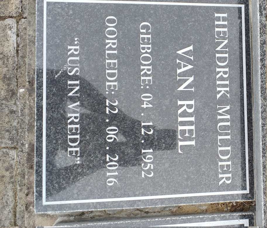 RIEL Hendrik Mulder, van 1952-2016