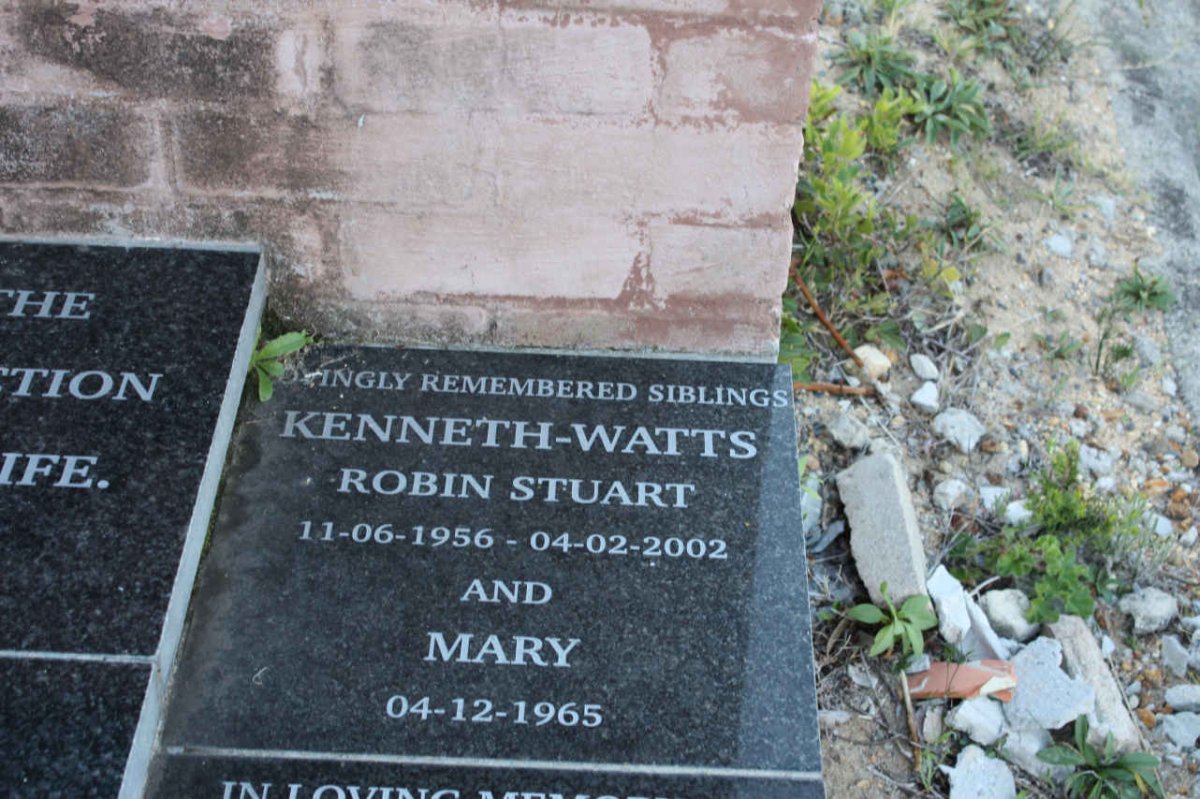WATTS Robin Stuart, Kenneth 1956-2002 :: KENNETH-WATTS Mary 1965-